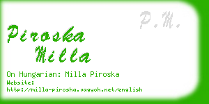 piroska milla business card